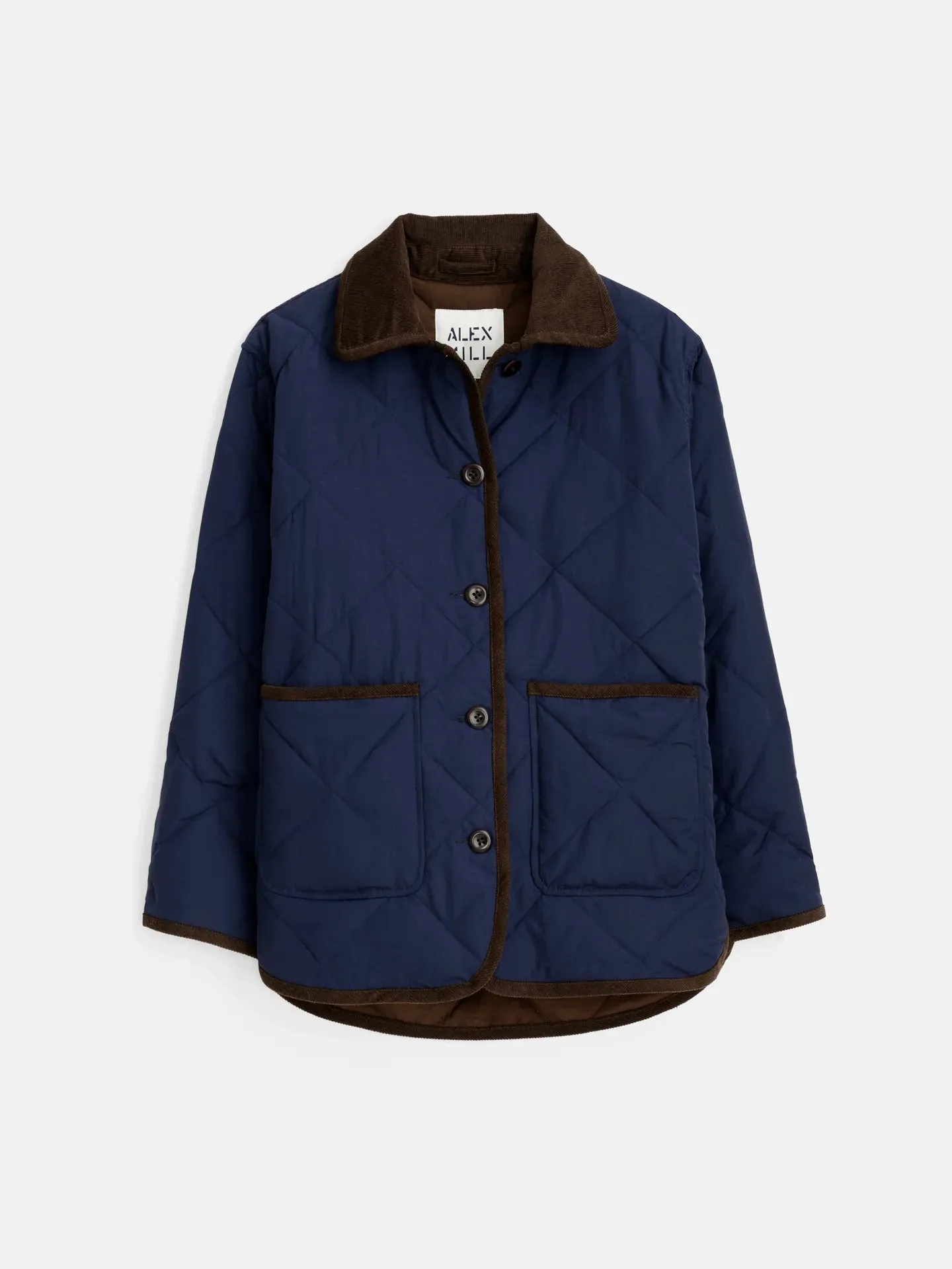 Quinn Quilted Jacket in Nylon - Navy