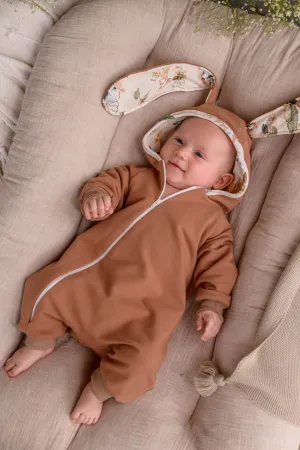 "Andrea" Caramel Bunny Ear Romper