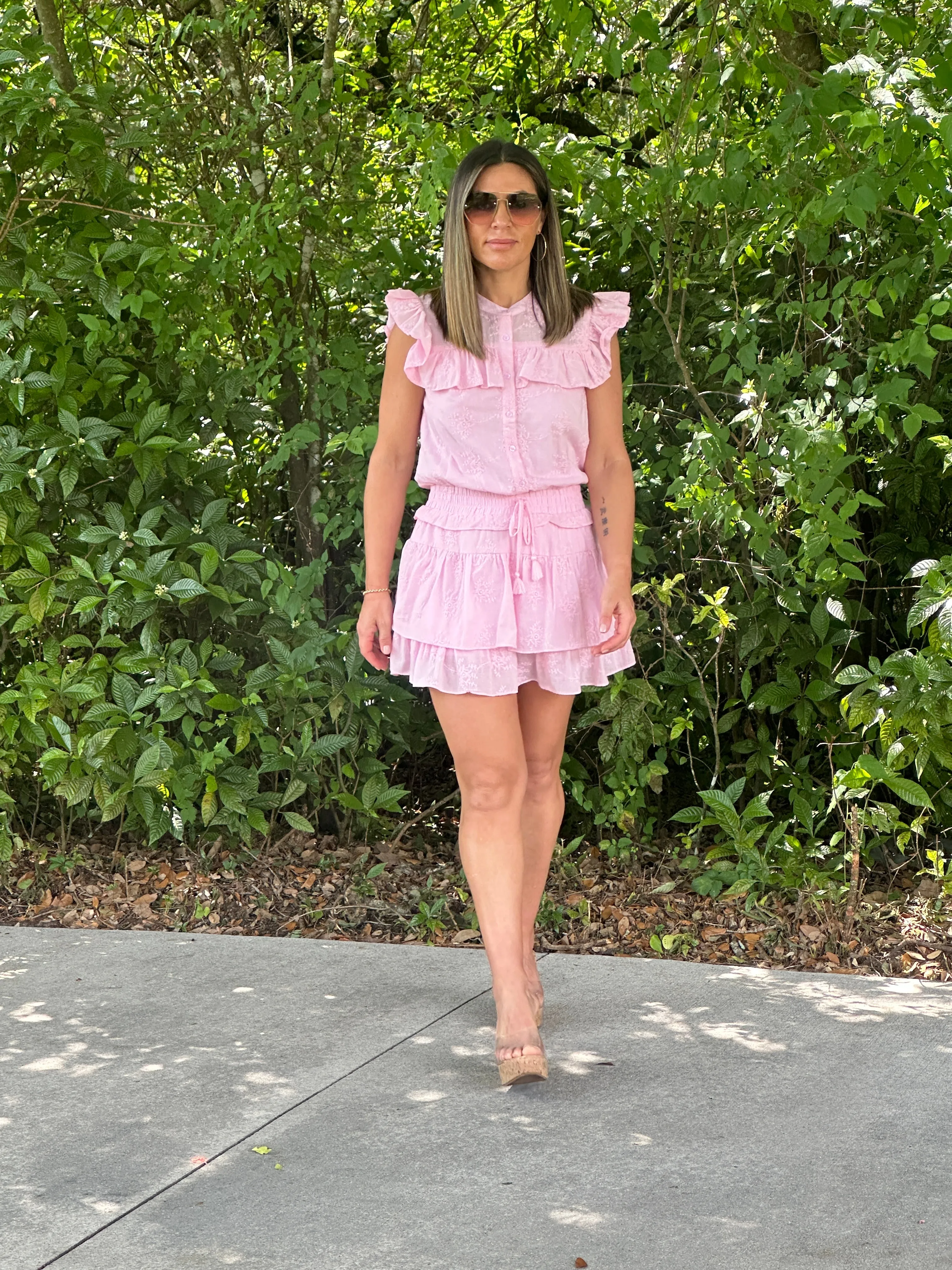 "Carina" Eyelet Dress With Shorts Lining