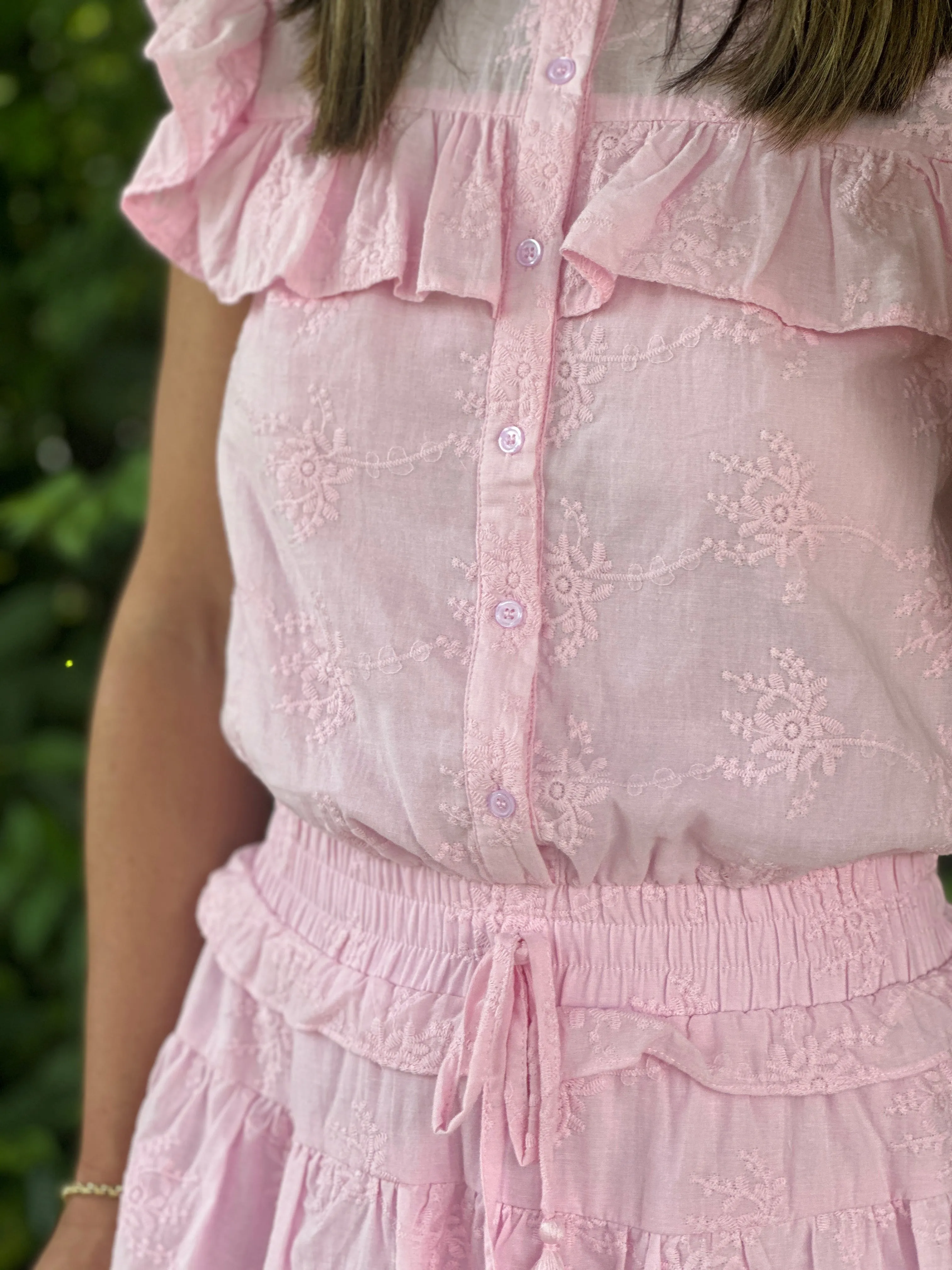 "Carina" Eyelet Dress With Shorts Lining