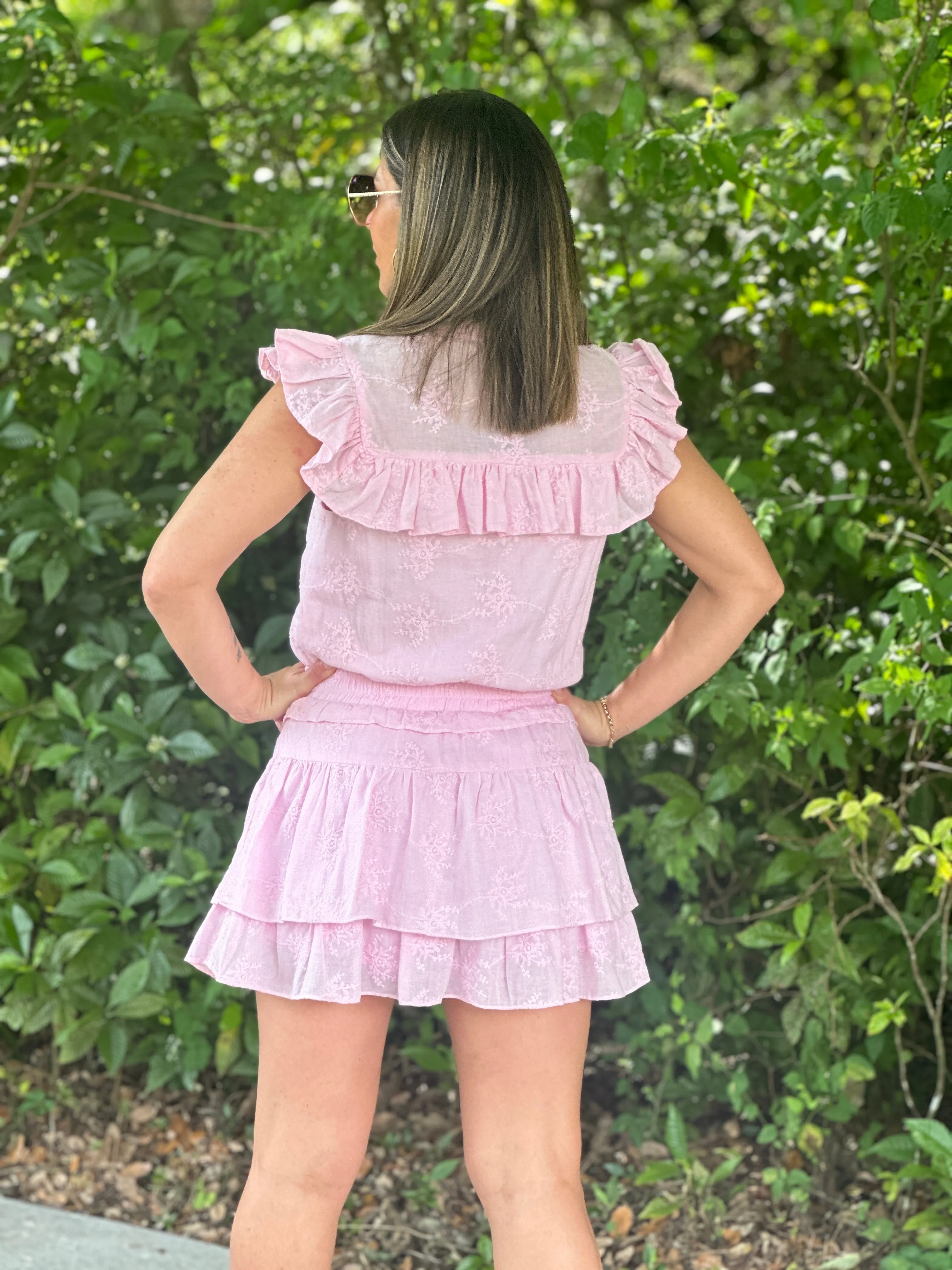 "Carina" Eyelet Dress With Shorts Lining