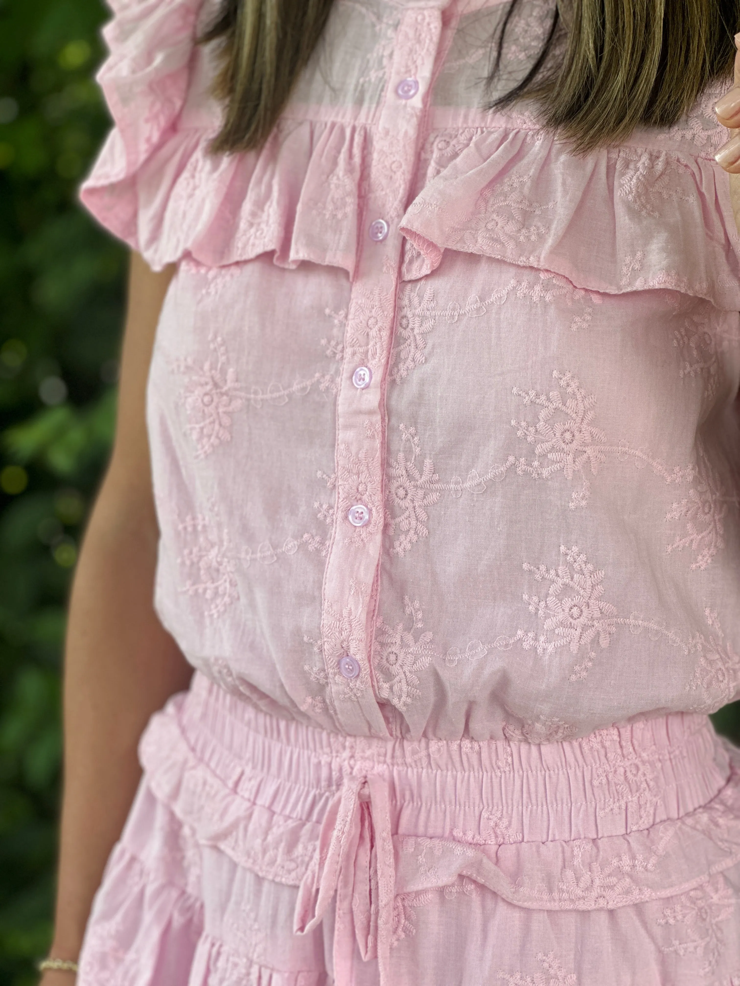 "Carina" Eyelet Dress With Shorts Lining