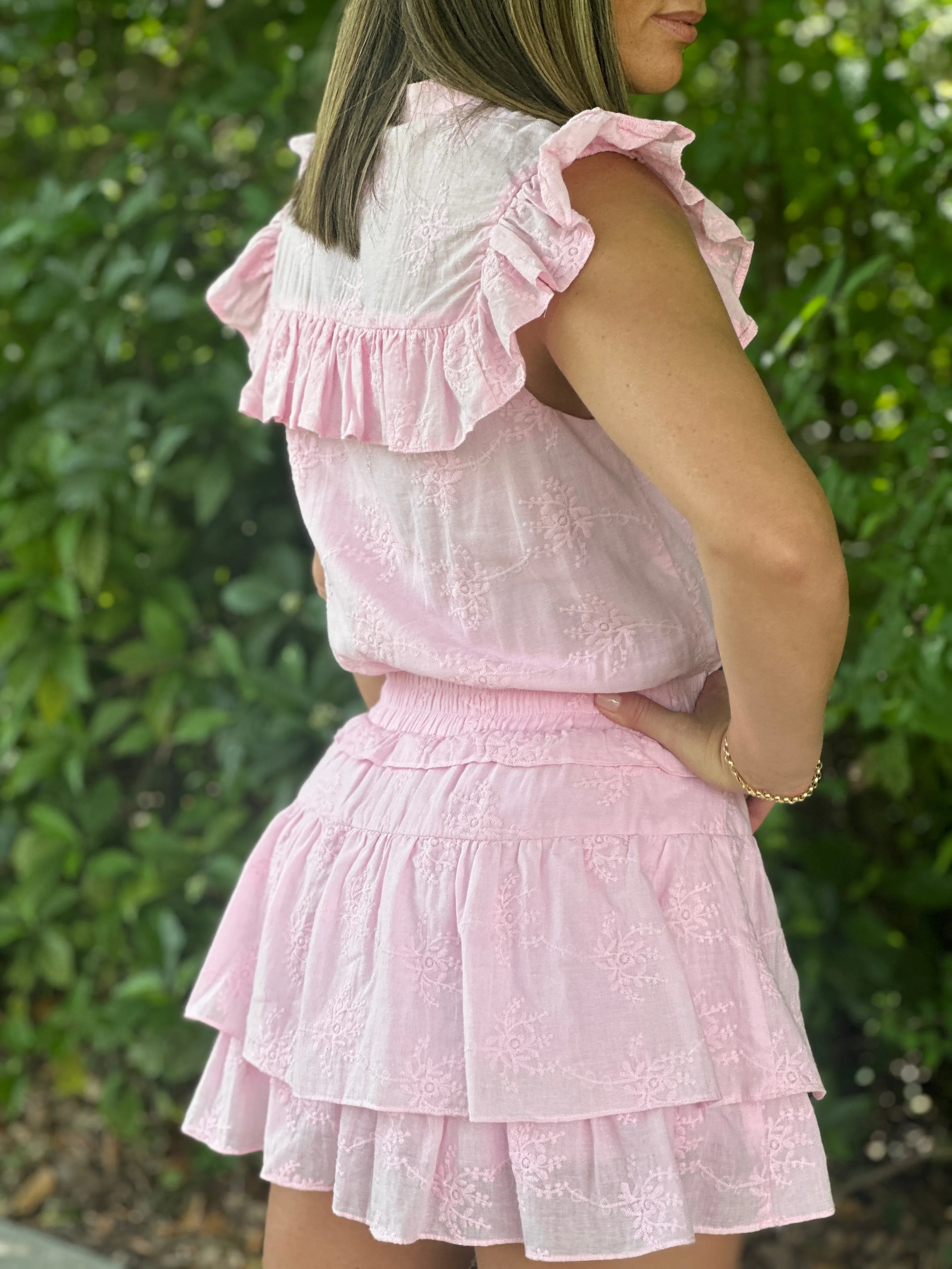 "Carina" Eyelet Dress With Shorts Lining