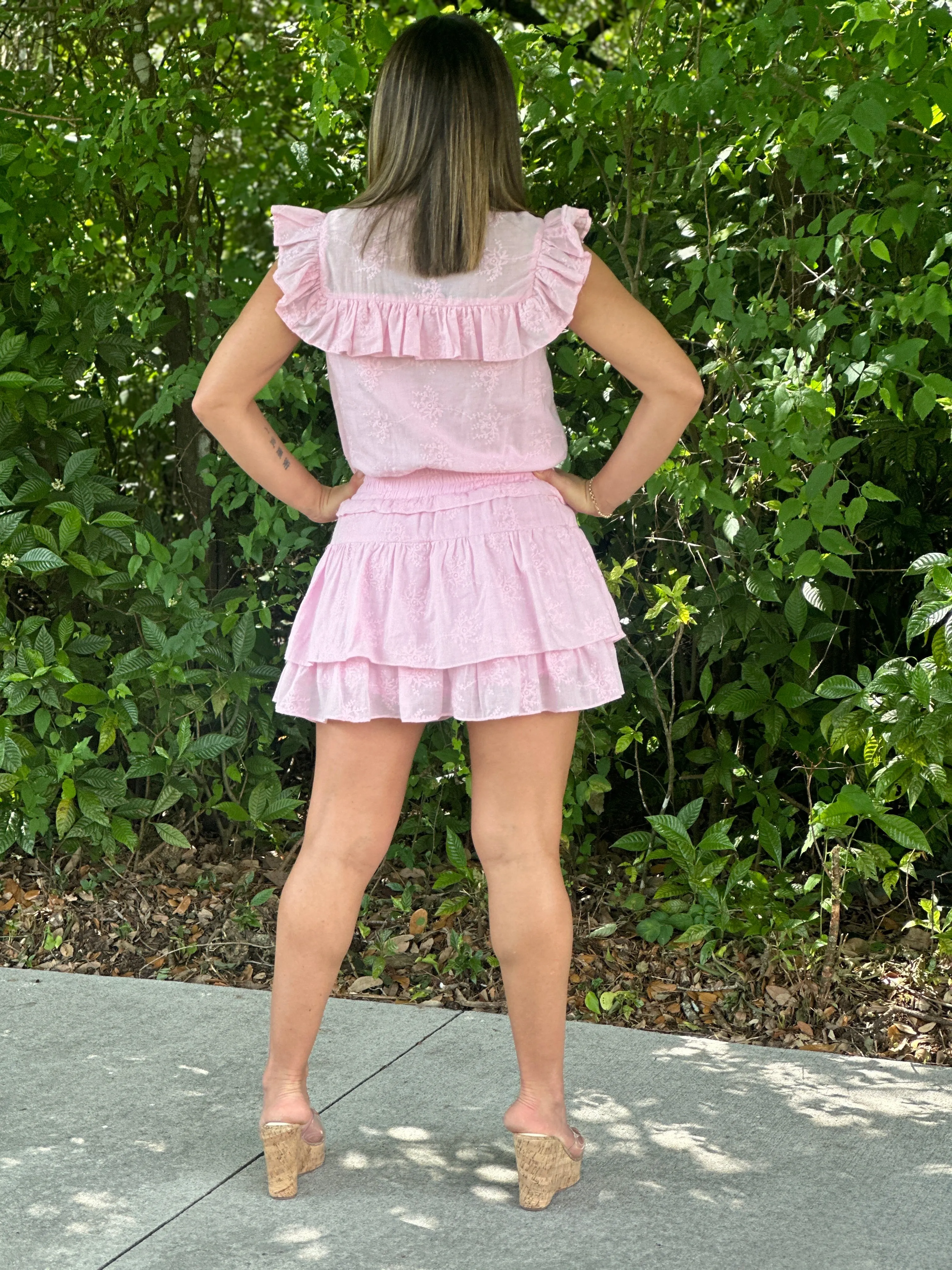 "Carina" Eyelet Dress With Shorts Lining