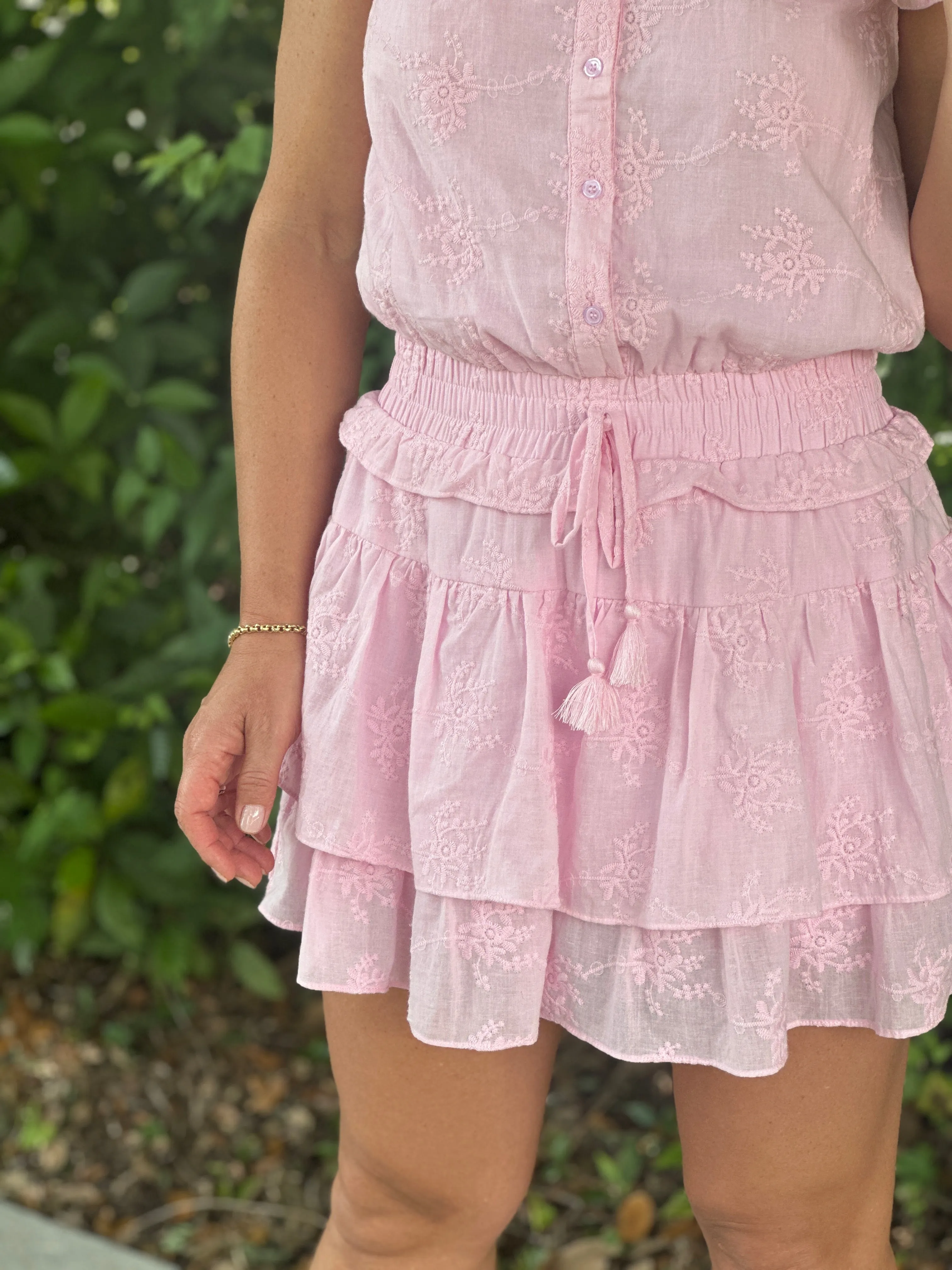 "Carina" Eyelet Dress With Shorts Lining