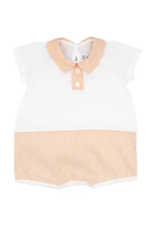"Holden" Apricot Striped Romper