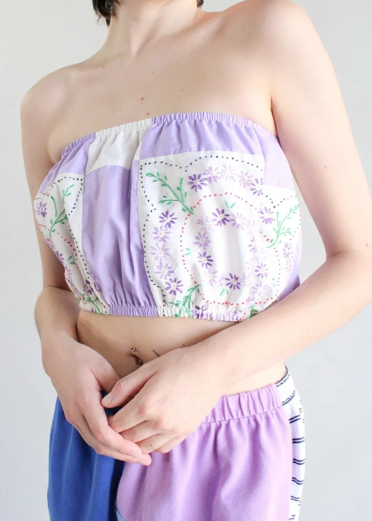 RCYCLD Embroidered Tube Top