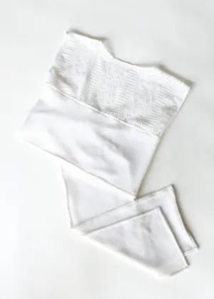 RCYCLD Thermal   Lace Tie Top