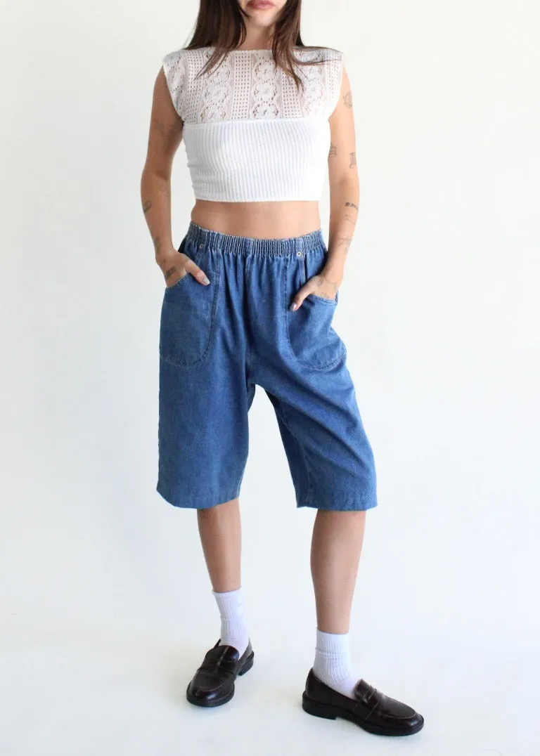 RCYCLD Thermal   Lace Tie Top