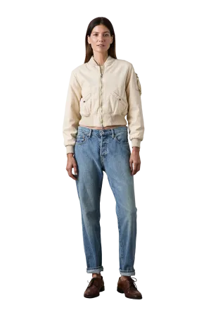Reyes Shrunken Quilted Bomber