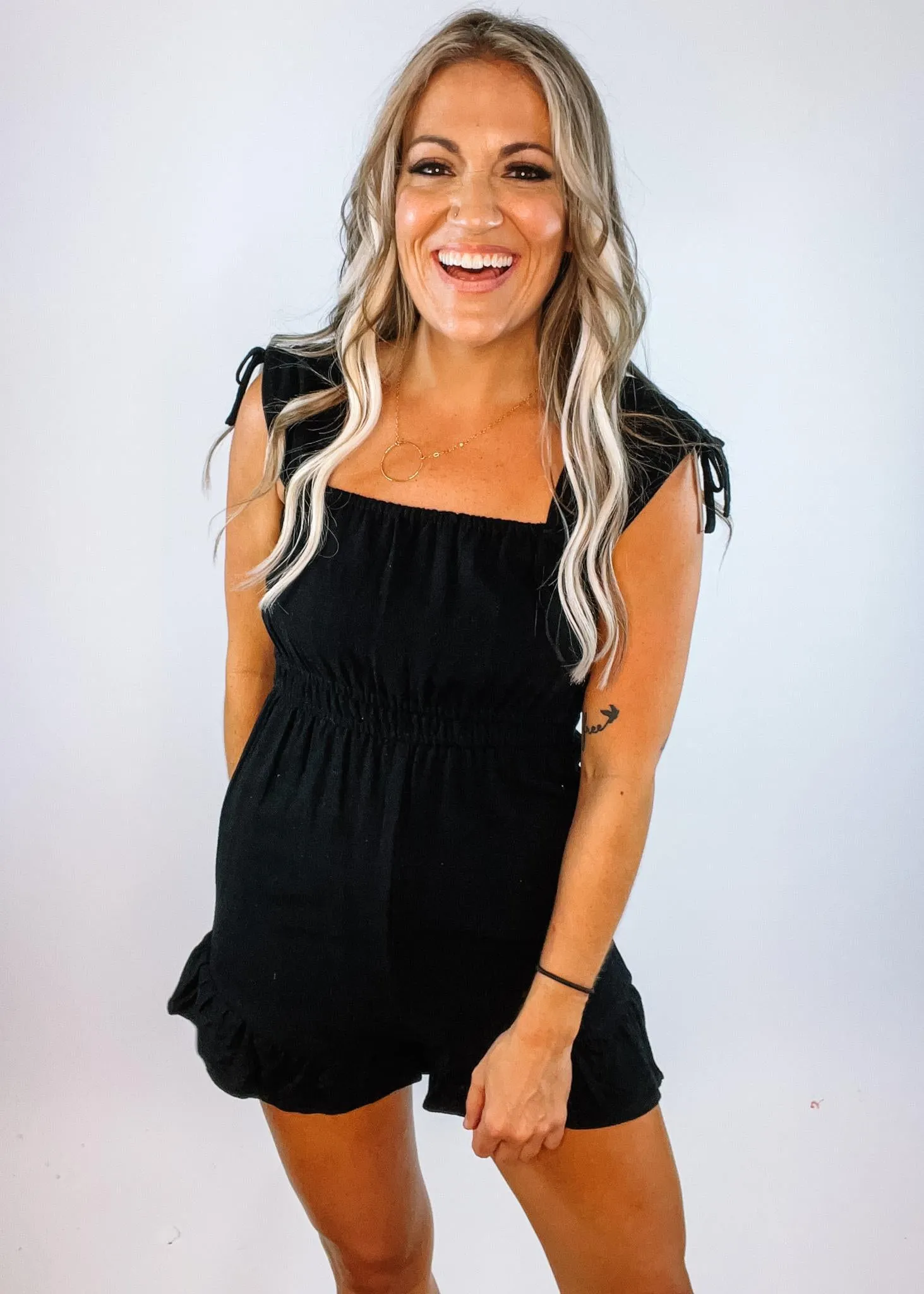 Ruffle Hem Classic Romper