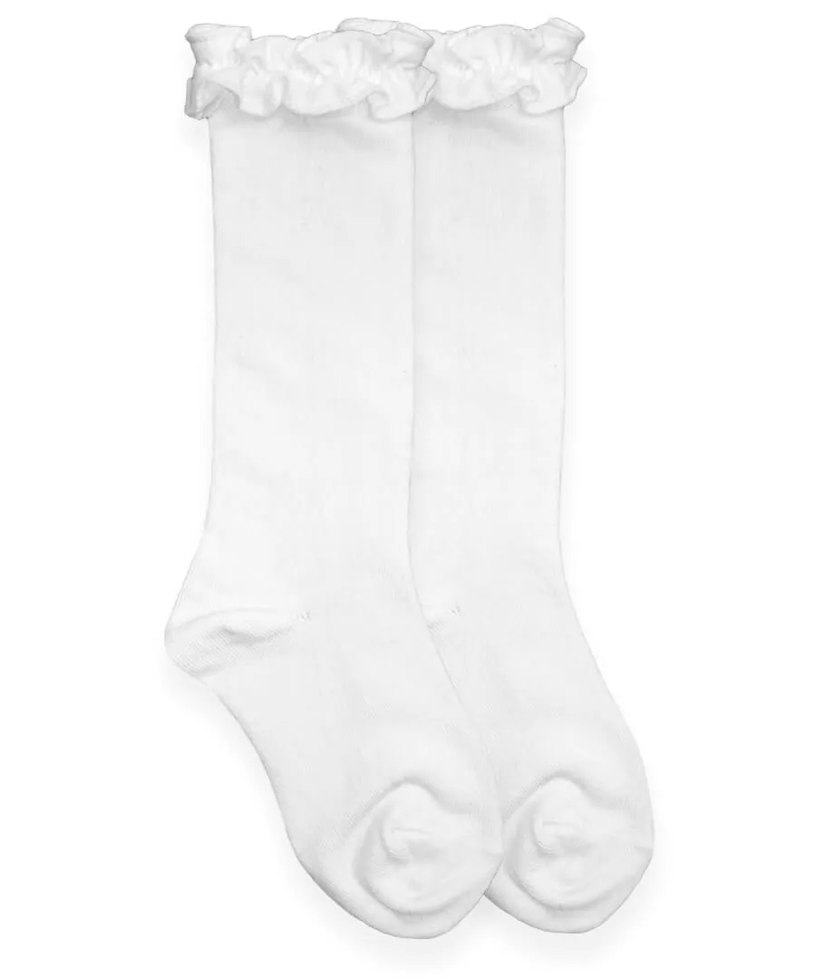 Ruffle Knee High Socks 1 pair