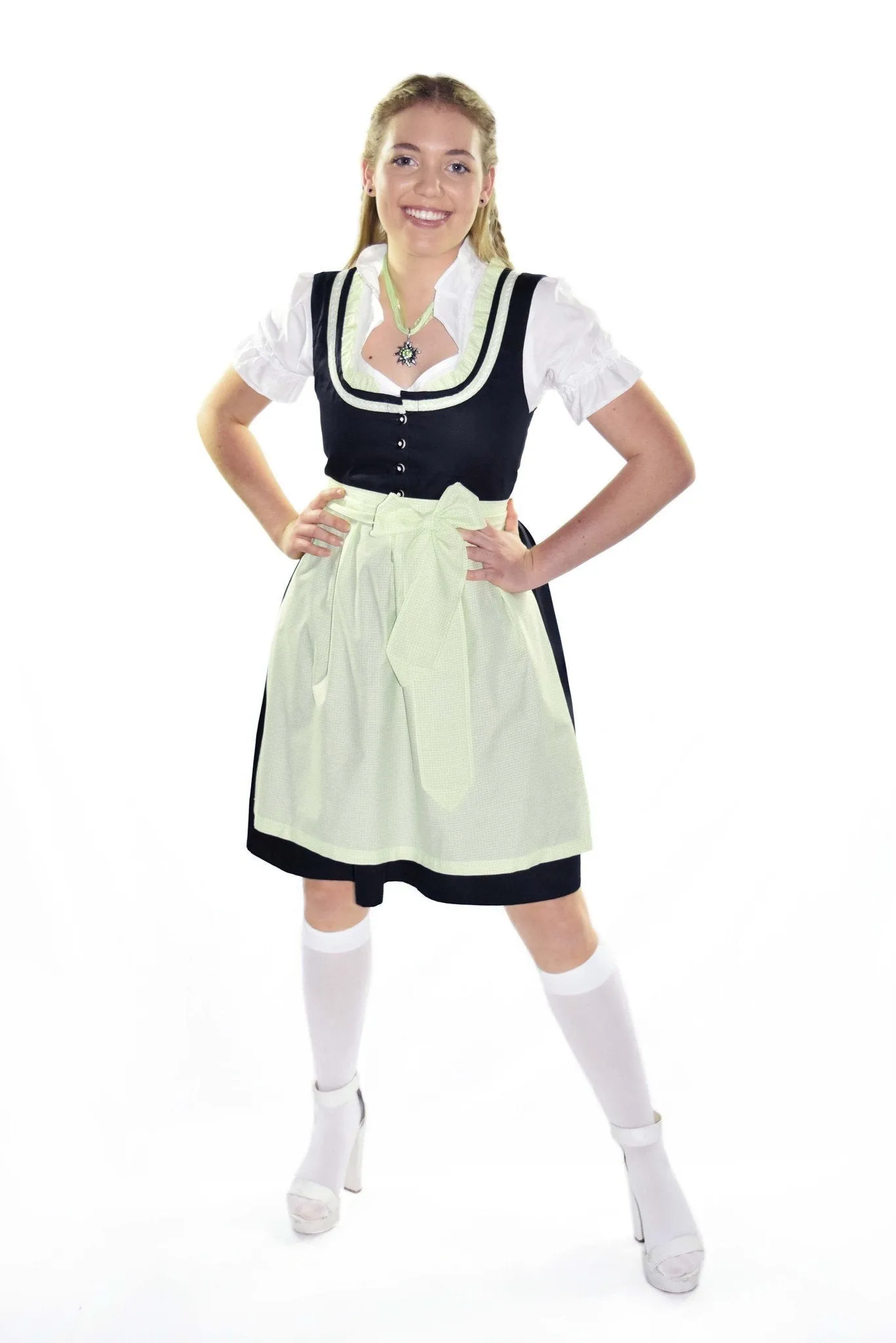 Rustic Traditional Oktoberfest German Beer Girl Costume Dirndl