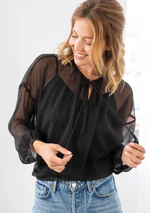Sheer Delight Peasant Blouse