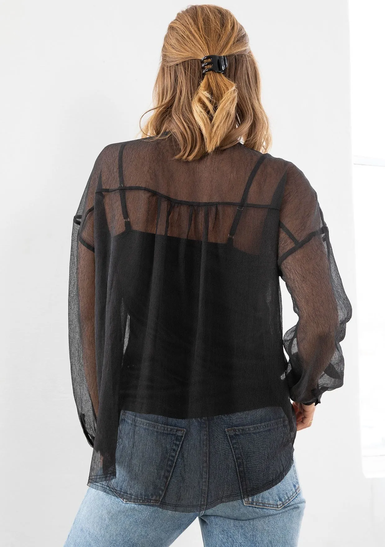 Sheer Delight Peasant Blouse