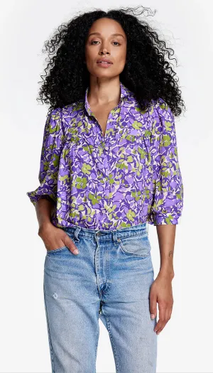 SMYTHE SHIRRED POCKET BLOUSE