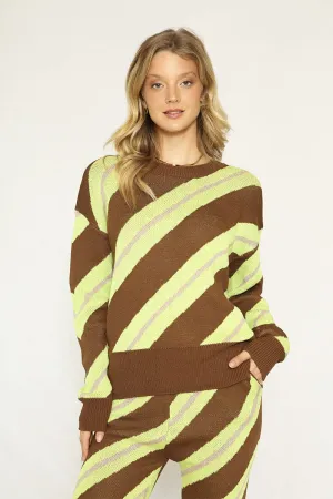 Striped Knit Sweater Set