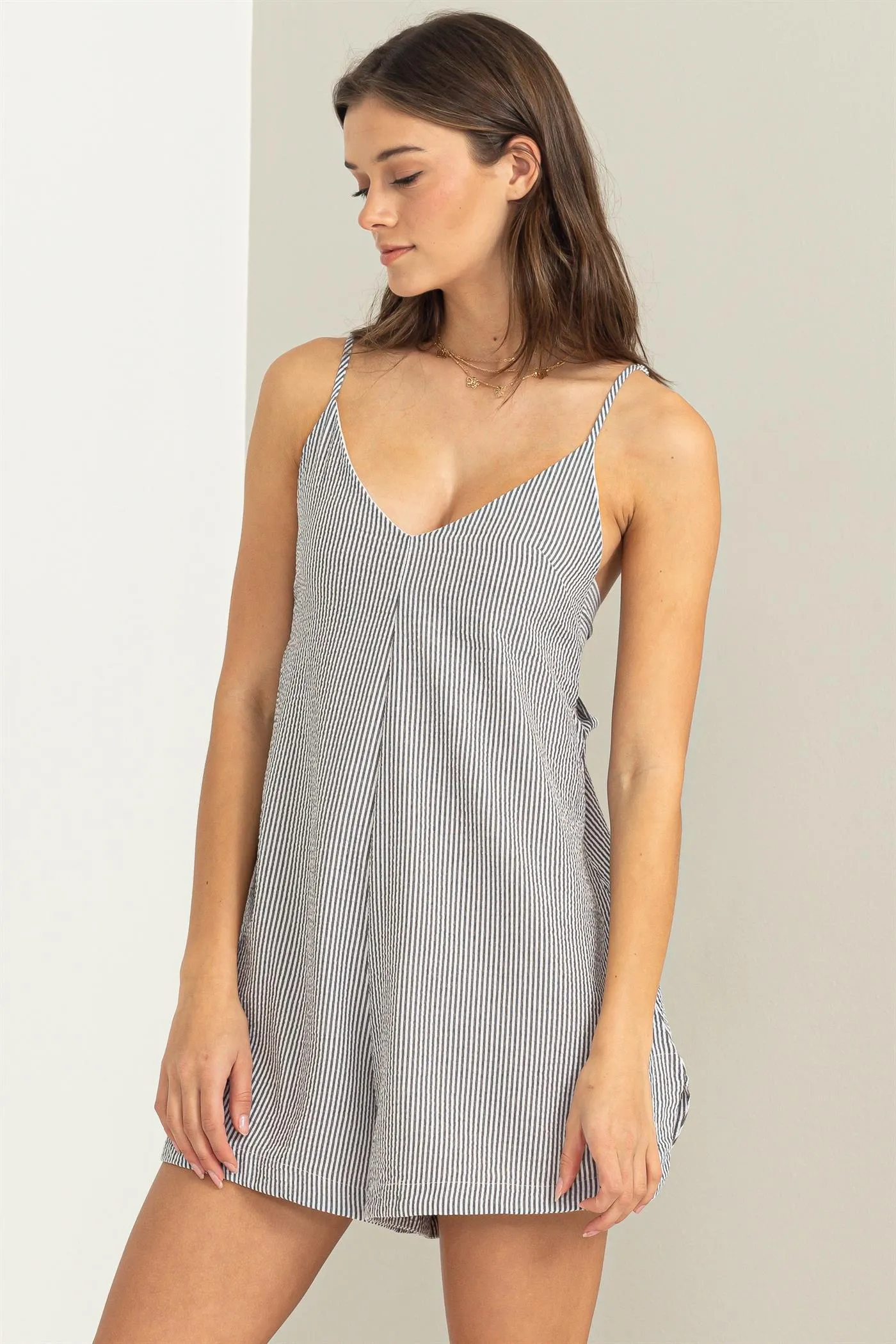 Sucker For You Romper in BLACK