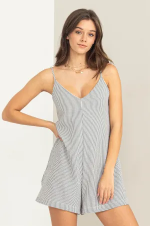 Sucker For You Romper in BLACK