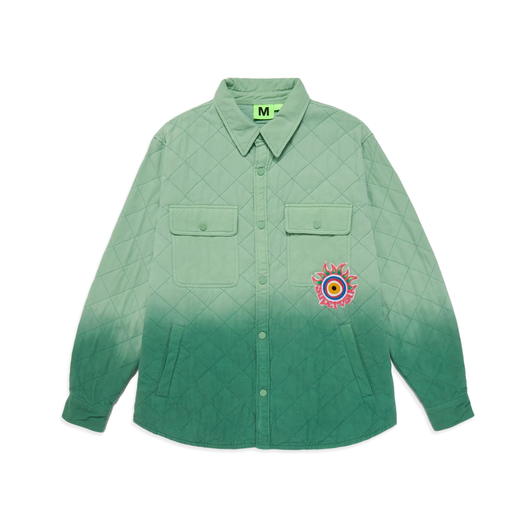 SUPERVSN Studio Manifest Quilted Over Shirt 'Green'