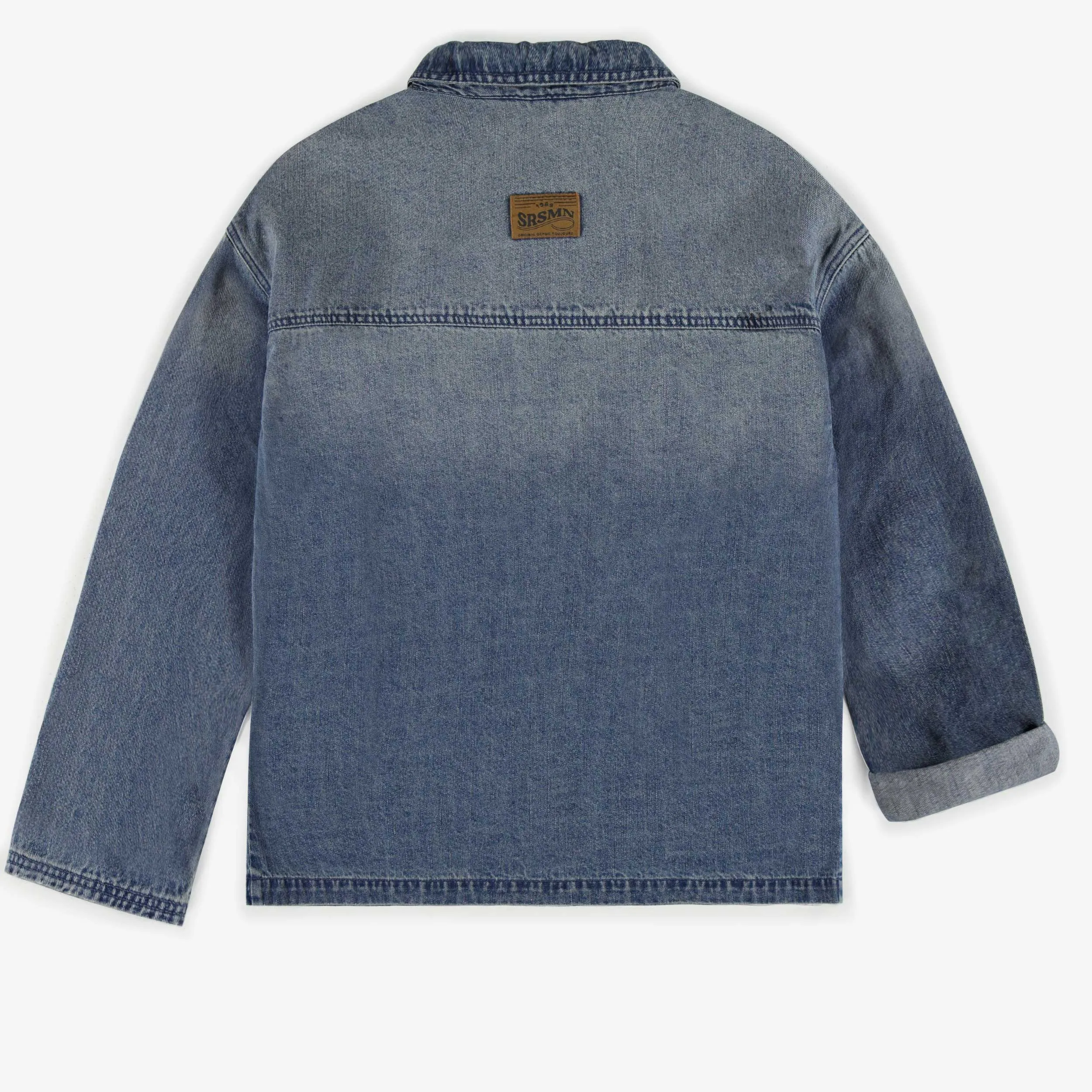 Surchemise en denim de coupe droite, adulte || Straight fit denim shirt, adult