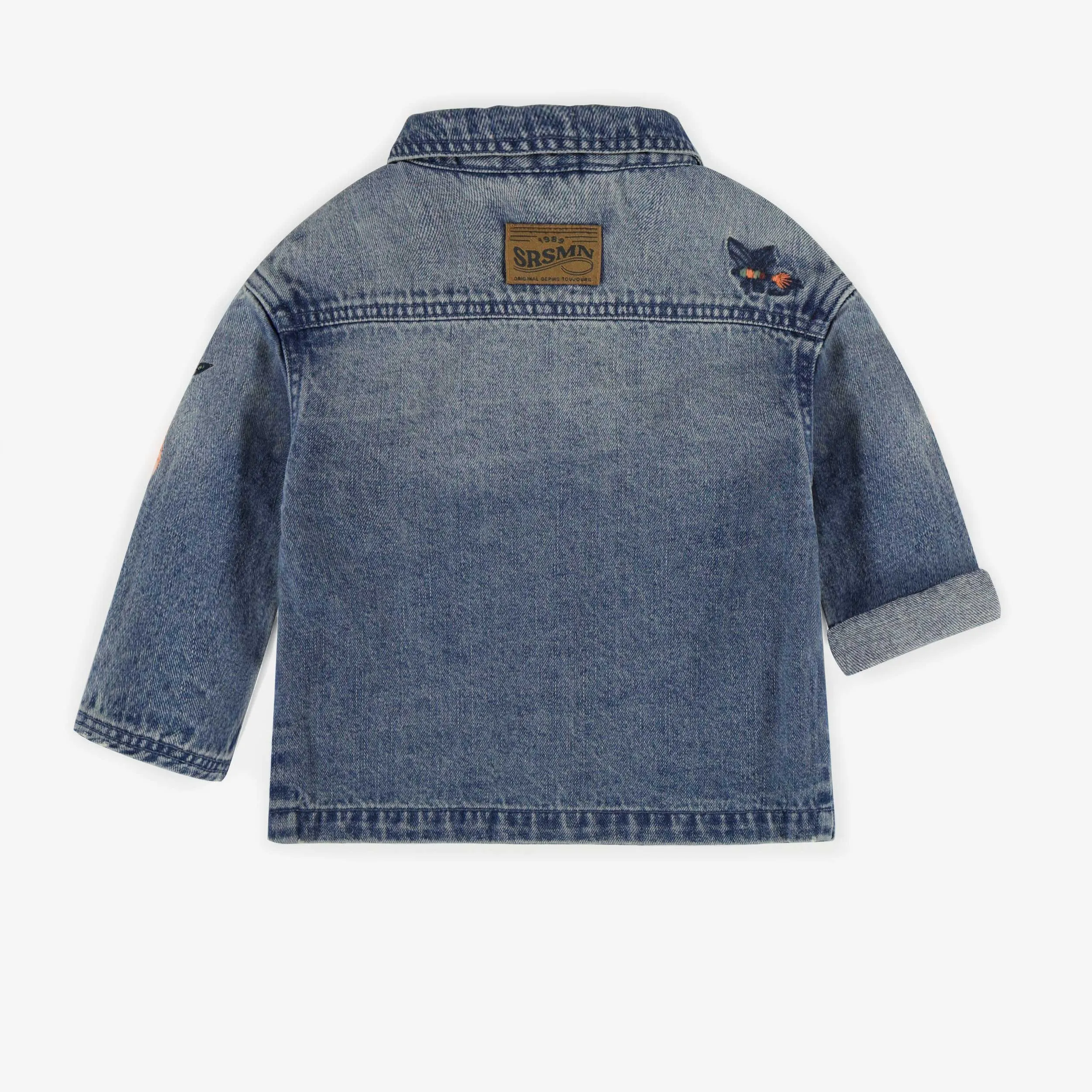 Surchemise en denim sergé souple, bébé || Denim overshirt, baby