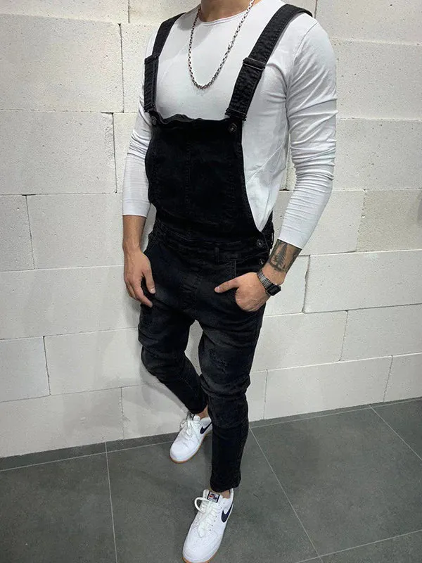 Suspender Denim Jumpsuit