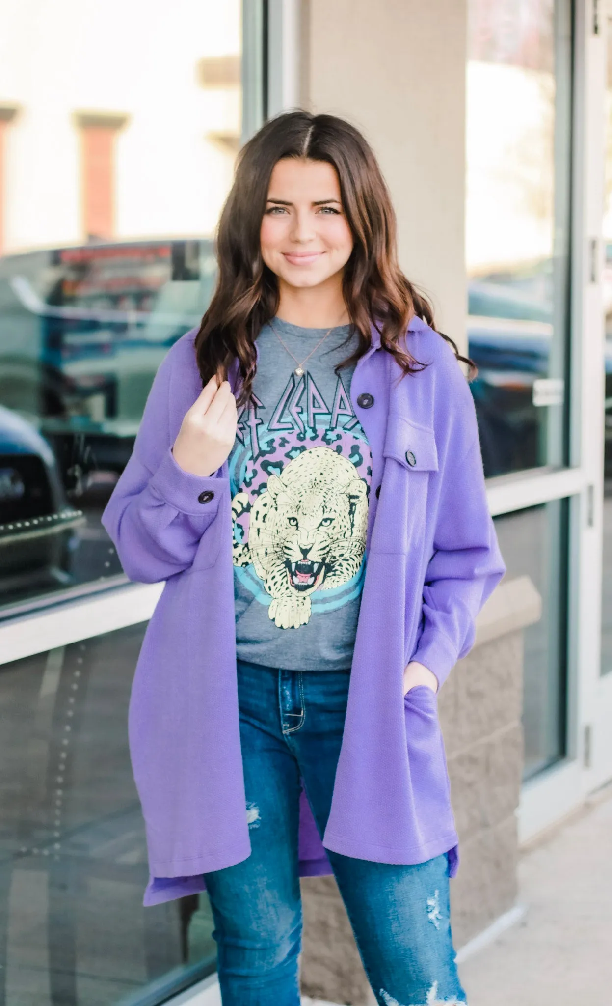 The Best Friend Shacket in Lavender