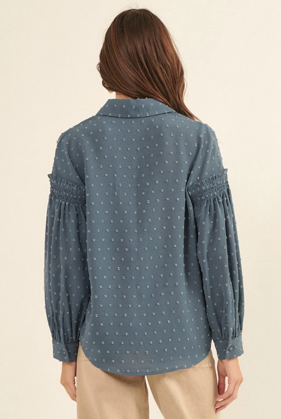 The Presley Blouse - Soft Blue