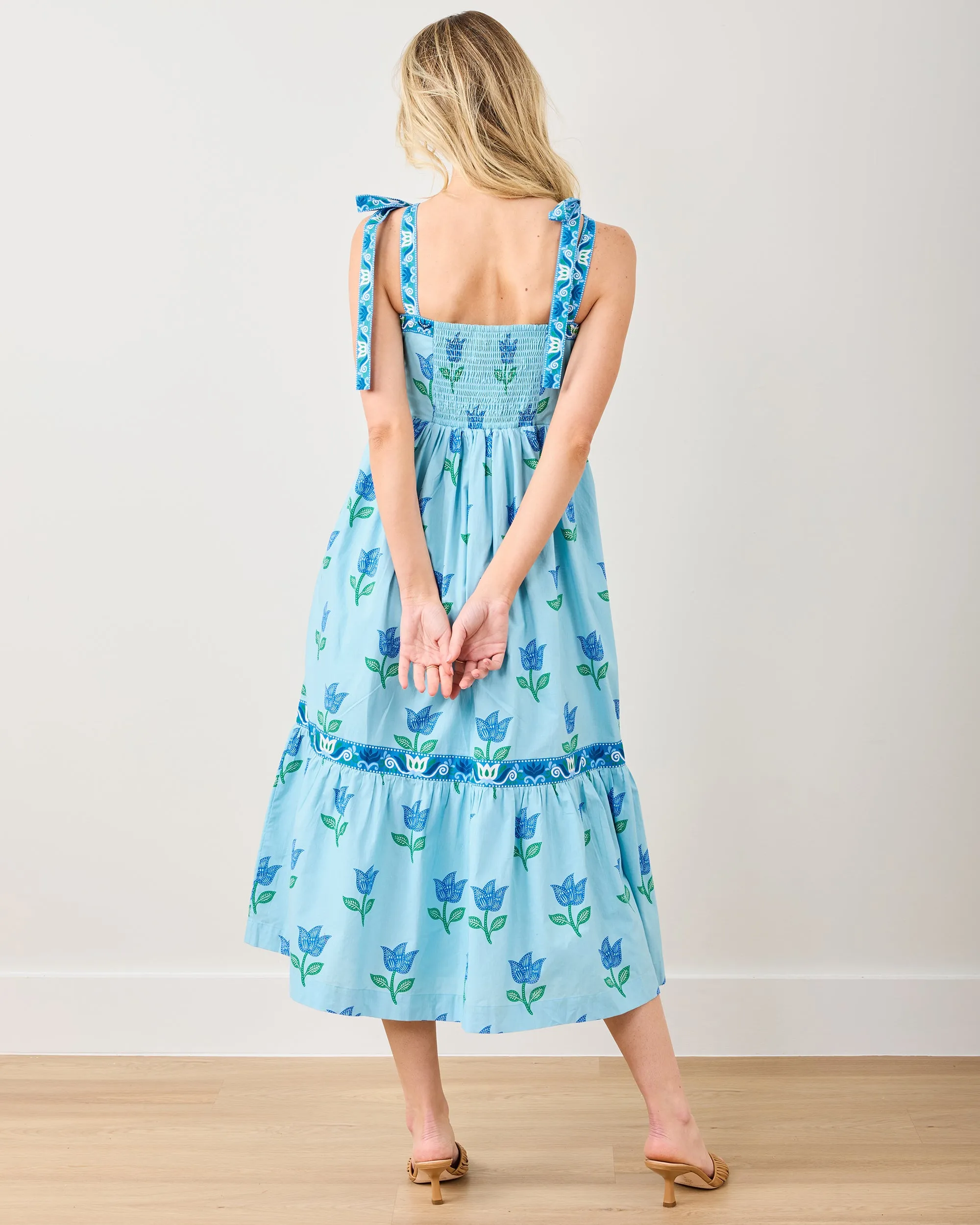 Tulip Bloom - Way Around Dress - Oasis Sky