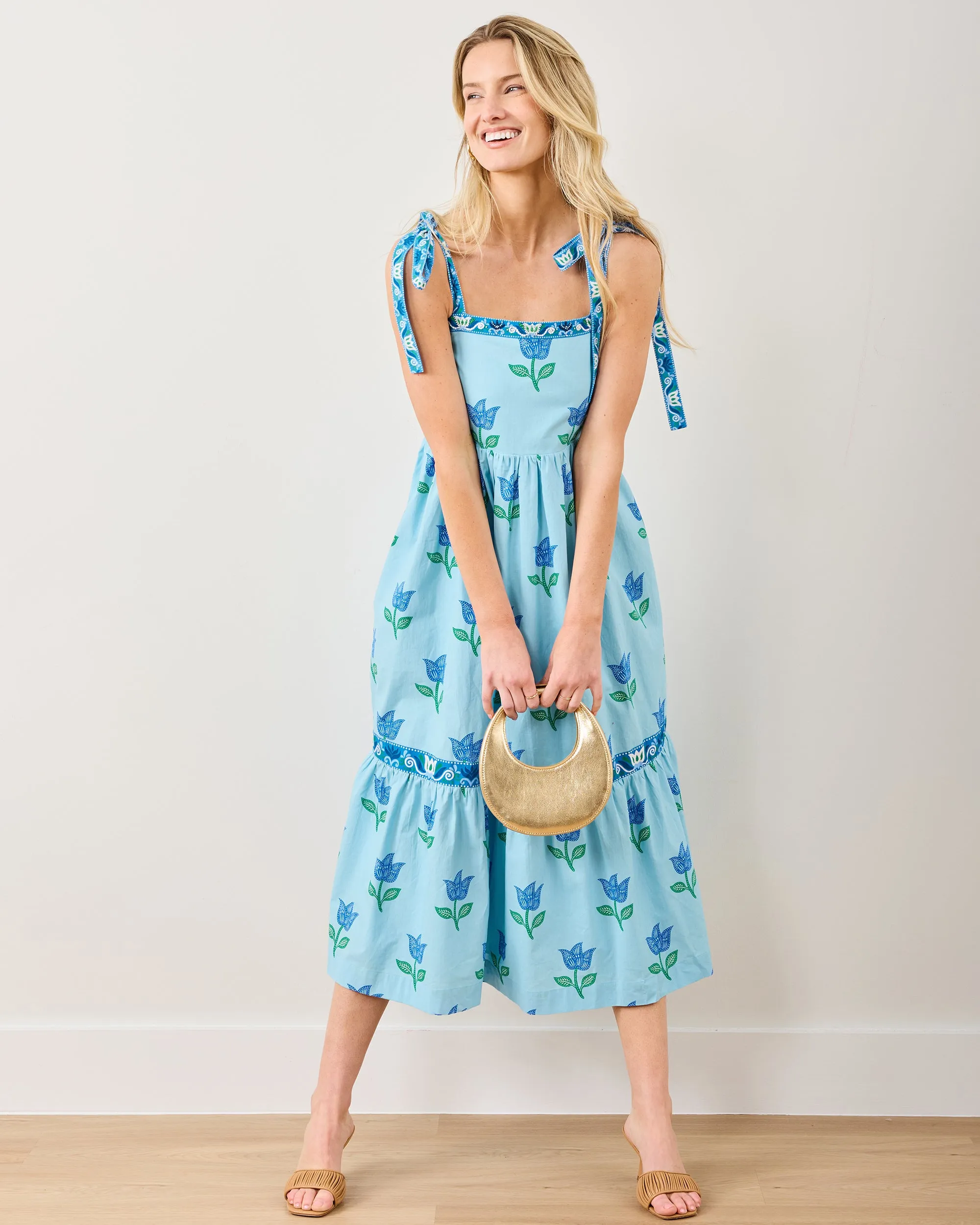 Tulip Bloom - Way Around Dress - Oasis Sky