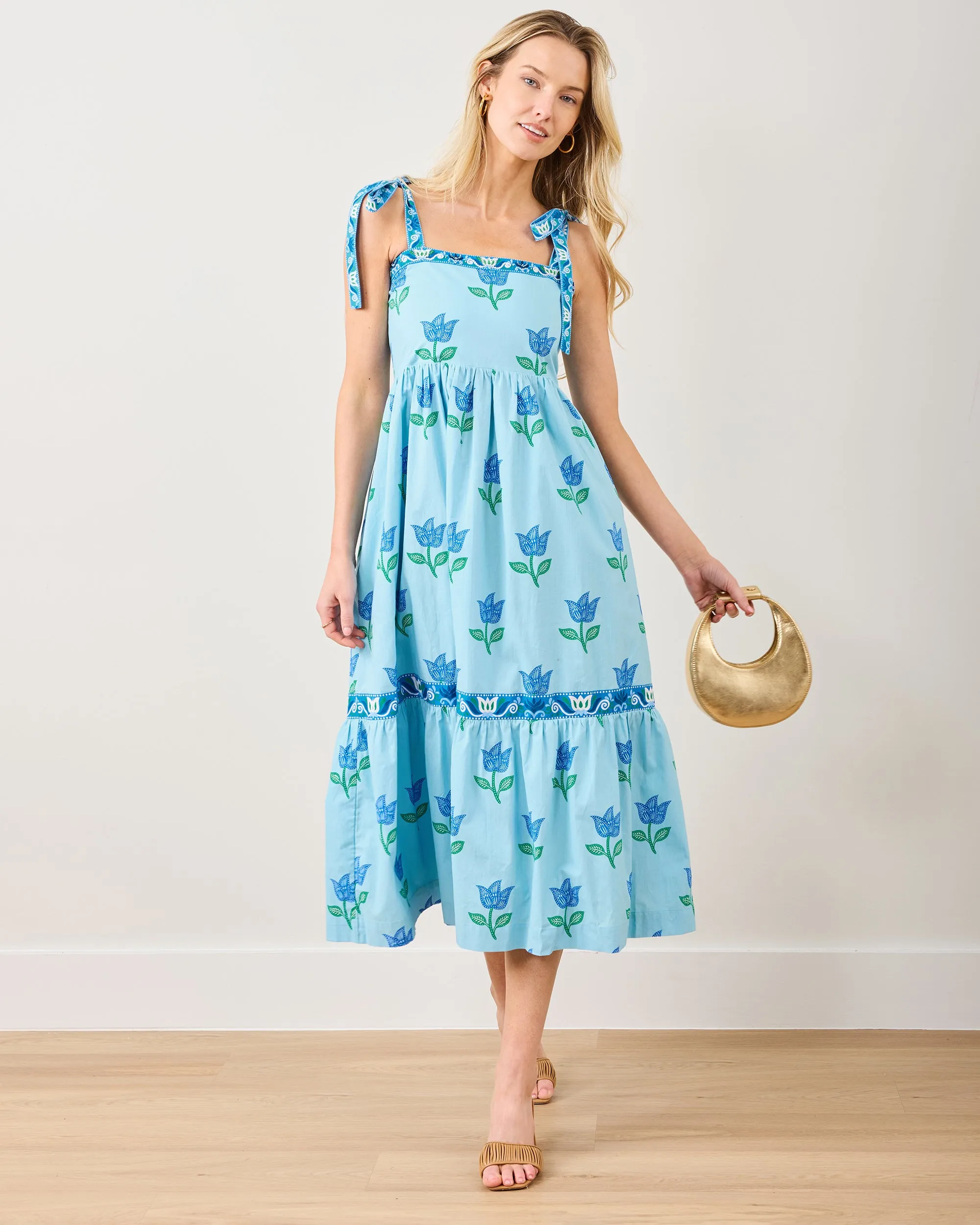 Tulip Bloom - Way Around Dress - Oasis Sky