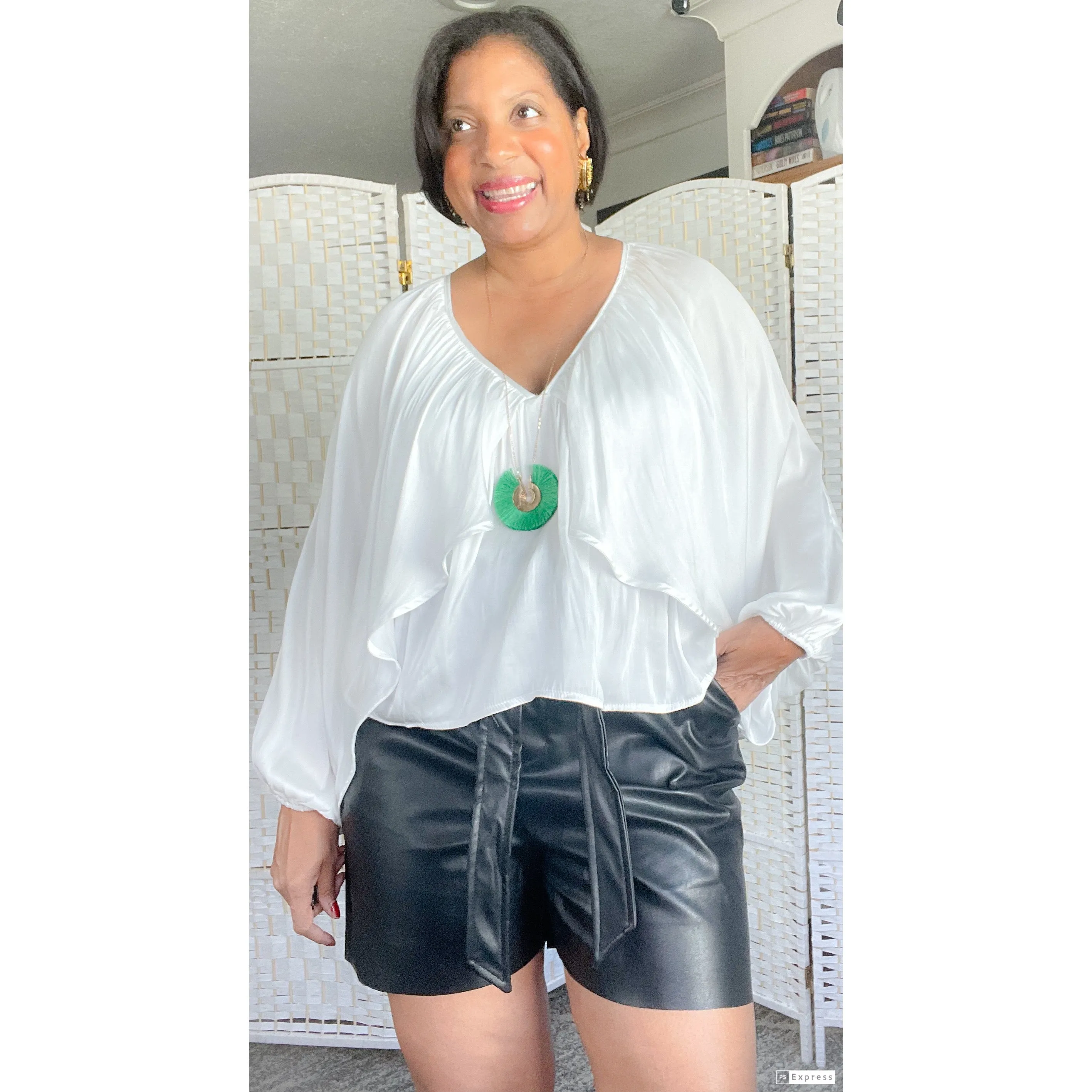 Vegan Leather Walking Shorts