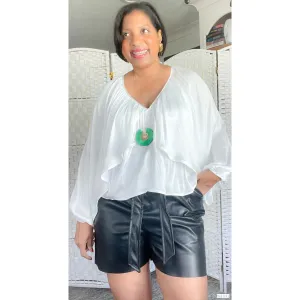 Vegan Leather Walking Shorts
