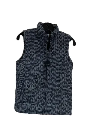 Vest Puffer & Quilted By Croft And Barrow In Black & Grey, Size: S