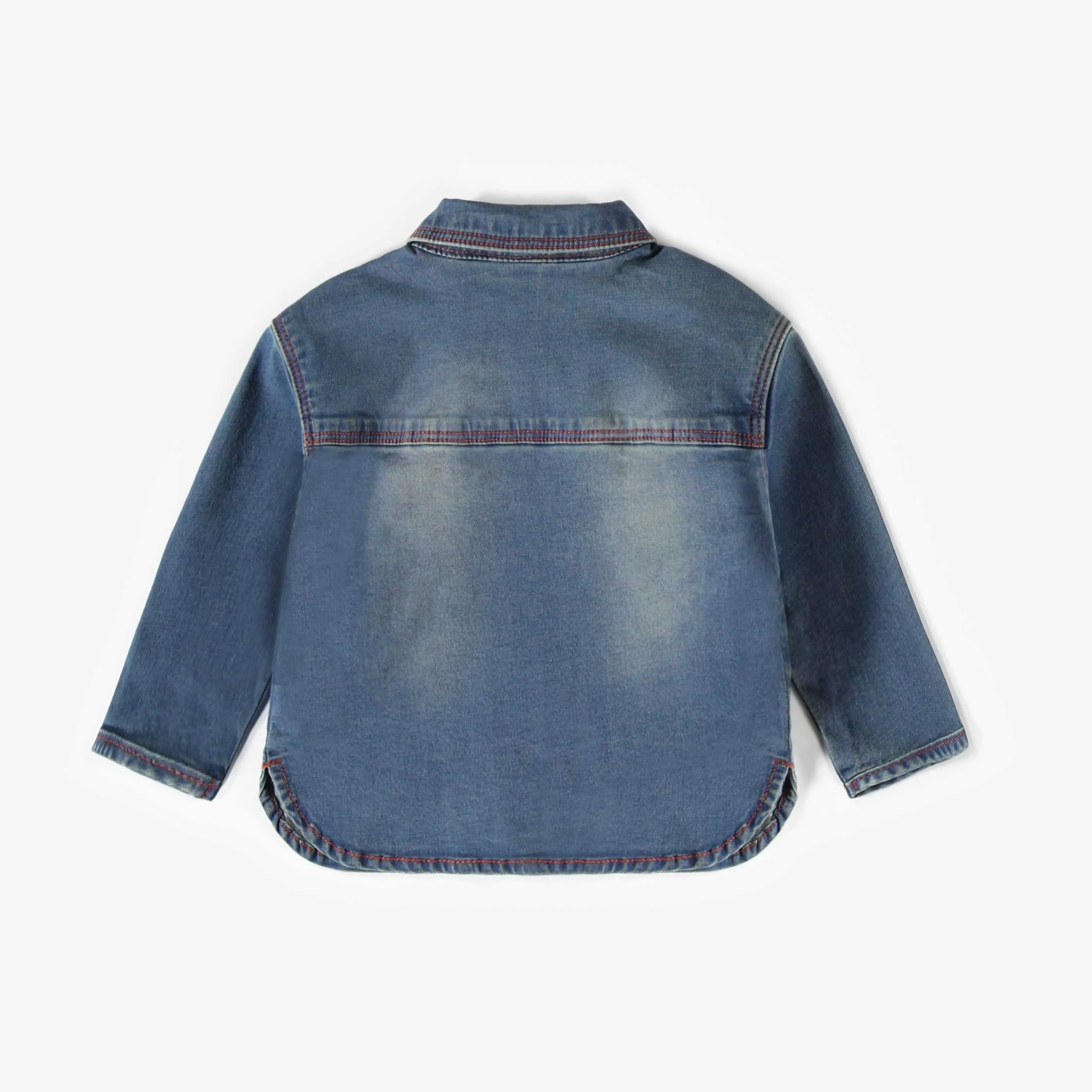 Veste en denim léger, naissance  || Light denim vest, newborn