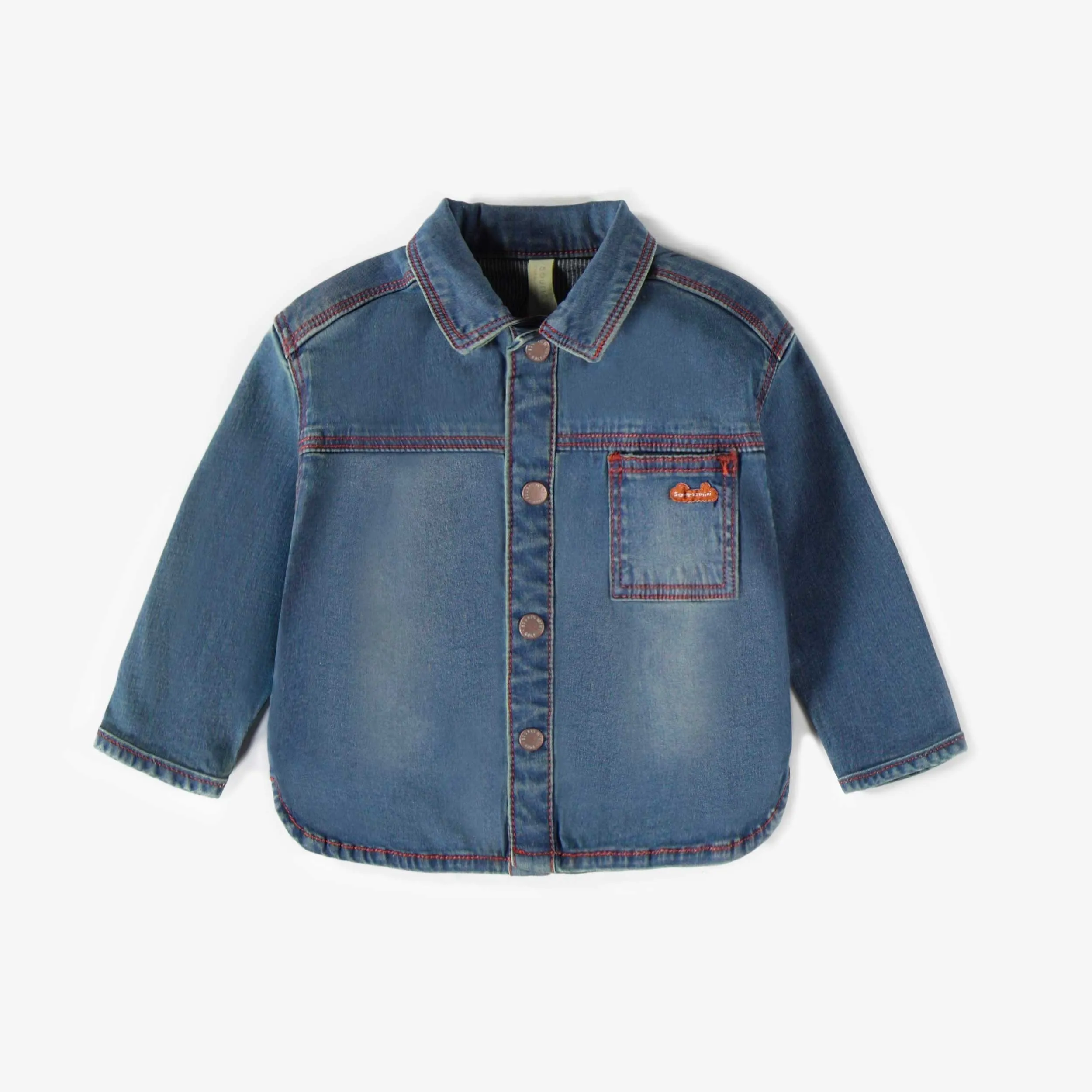 Veste en denim léger, naissance  || Light denim vest, newborn