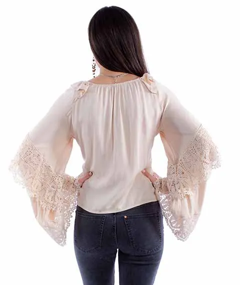 Women's Honey Creek Collection Blouse: Ruffle Neck Smock Front