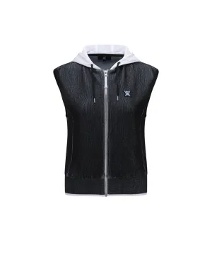 Women's Hoodie Sweater Vest - Navy