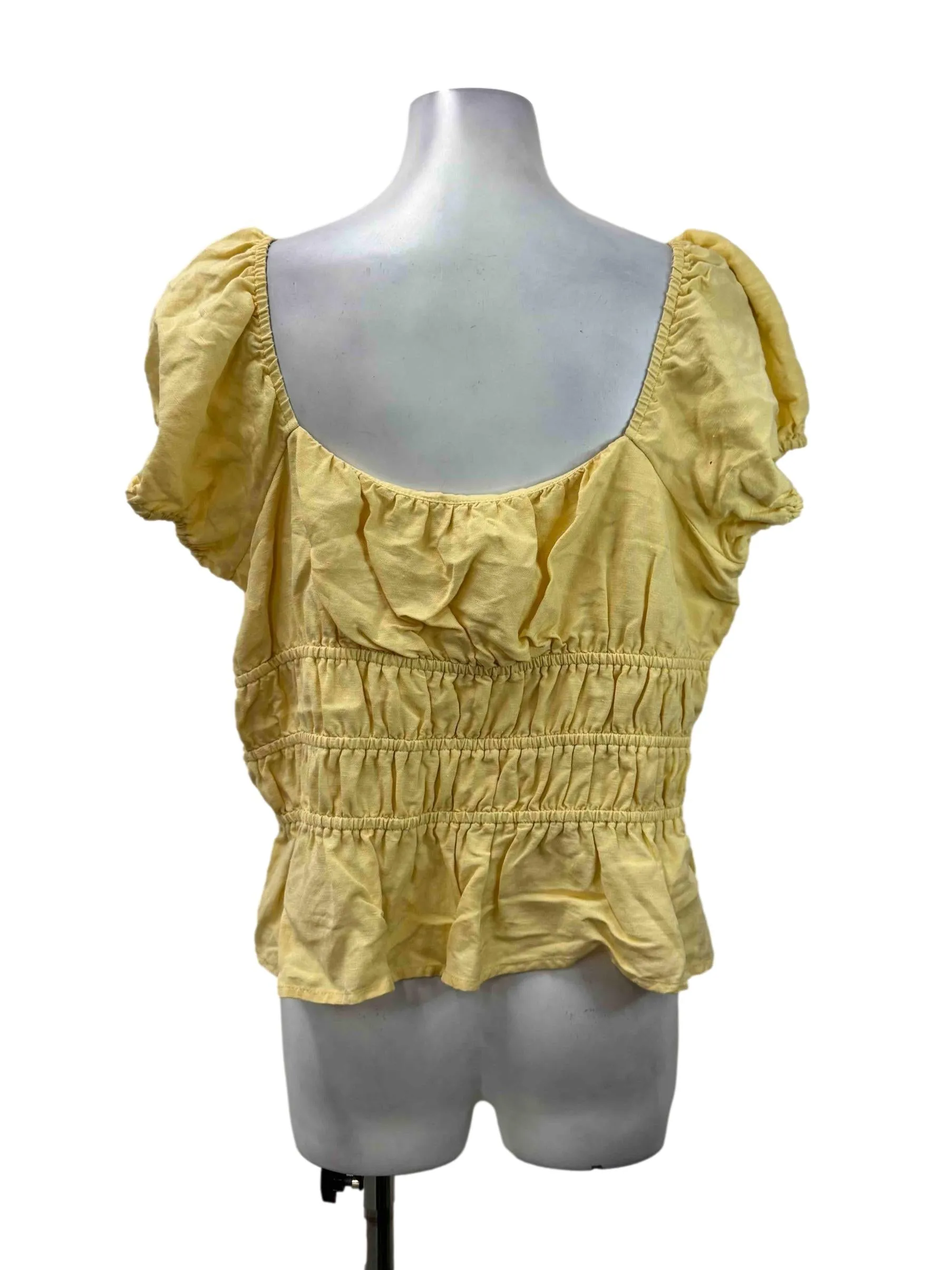 Yellow Tiered Blouse