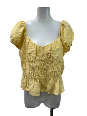 Yellow Tiered Blouse